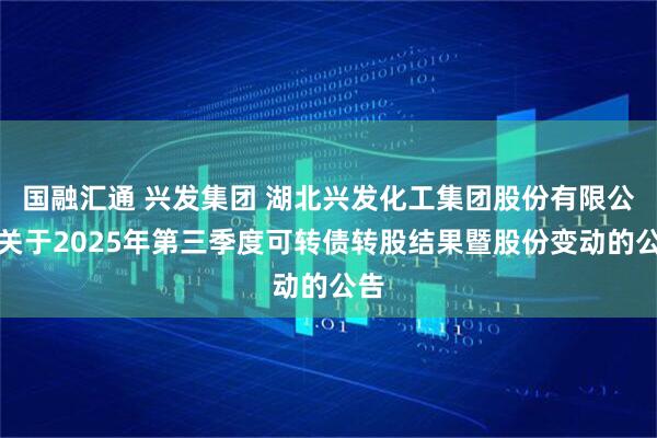 国融汇通 兴发集团 湖北兴发化工集团股份有限公司关于2025年第三季度可转债转股结果暨股份变动的公告