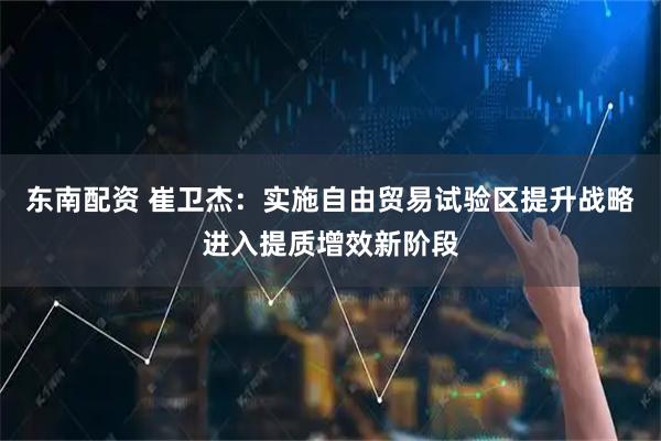 东南配资 崔卫杰：实施自由贸易试验区提升战略进入提质增效新阶段