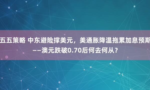 五五策略 中东避险撑美元,美通胀降温拖累加息预期——澳元跌破0.70后何去何从?